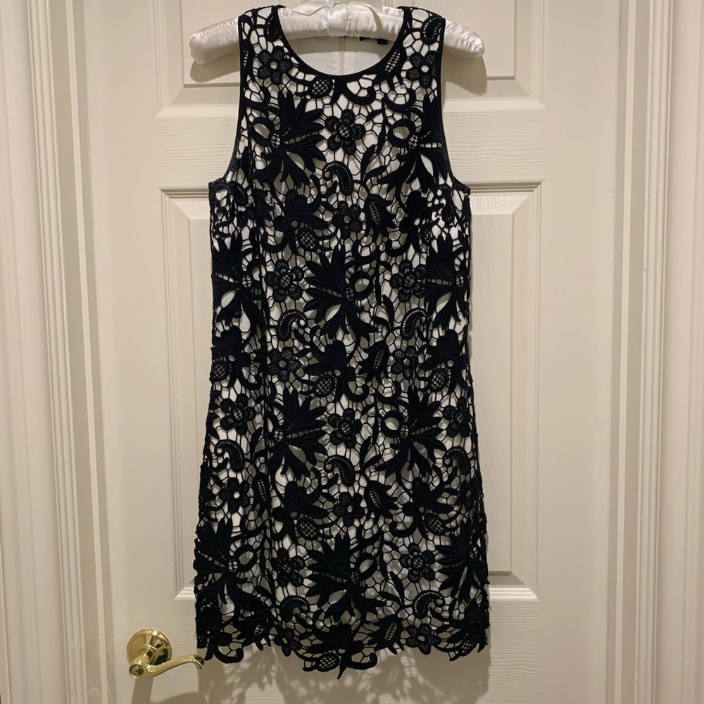 Banana Republic Black/White Lace Dress